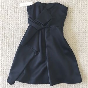 NWT Halston Heritage Black Cocktail Dress, sz 6